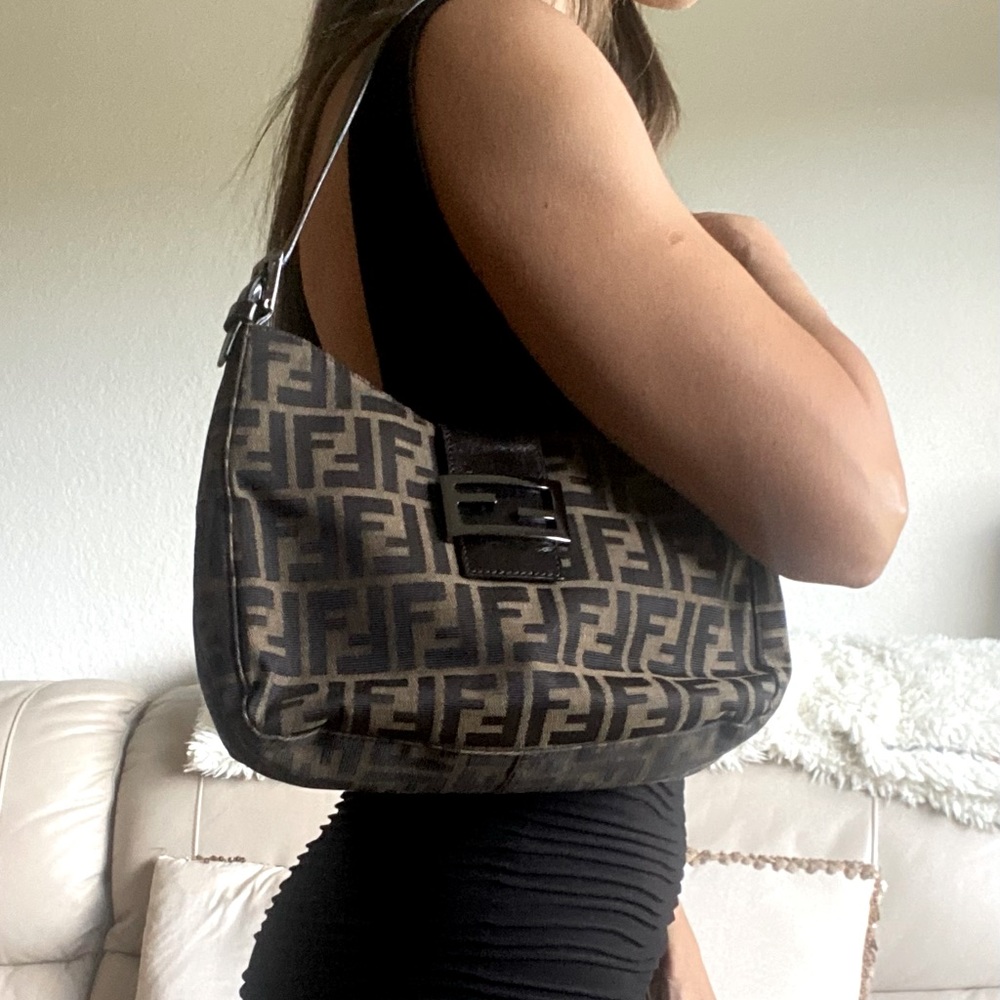 Fendi vintage Zucca shoulder bag.
